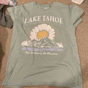 Sage green Lake tahoe tshirt from hollister.